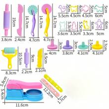 22pcs Plastic Craft Model Tool Set | Includes Rolling Pin, Cutter, Scraper, Shaping Tools, Suitable For Home Or Classroom, Shapes Include Star, Heart, Bone, Etc. (Random Color) - Model Tools - View 4