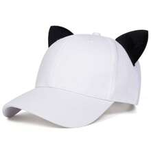 1pc Women's Solid Color Cat Ear Baseball Cap, Street Fashion Casual Hat For Spring/Autumn Travel, Beach Vacation - Multicolor - View 10