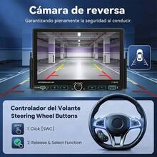 Auto estéreo 1 Din Auto Estéreo De Pantalla 7 Pulgadas Android Auto Carplay Mirrorlink Esterio Carro Stereo Con Cámara Inversa Bluetooth USB - 7311W - Ver 5