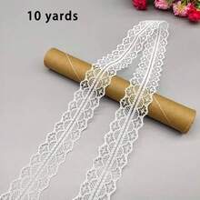 1PC- 5 Yards Lace Trim DIY Handmade Decoration Clothing Edge Knitting Tablecloth Sofa Lace Fabric Material - White - View 7