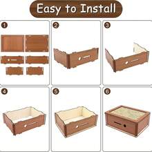 Wooden Cash Savings Box, Money Bank, Wooden Coin Bank With Counting Goal - A - View 6