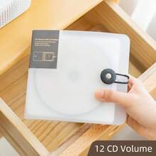CD 收納盒 12 片裝 CD/DVD 碟片收納夾 硬塑 DVD 碟片收納盒 儲存活頁夾 適用於汽車、居家、辦公室、旅行 - 查看 7