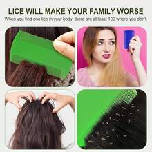 6pcs Head Hair Comb, Double Sided Fine Tooth Comb, Flea Lice Comb For Dandruff Removal, For Adults(Mixed Loading) - A - View 4