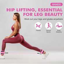 3-Piece Yoga Resistance Band Set For Leg And Hip Shaping, Multi-Level Tension Fitness Equipment With Ankle Straps - Multicolor - View 7