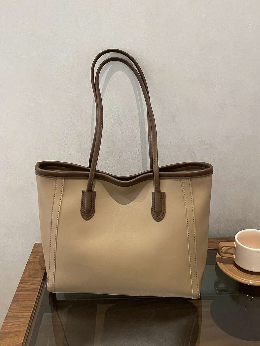 時尚大容量托特包 日常休閒個性化托特包 百搭中型女包