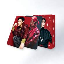 Hasbro 55張 BT5-Ji Min、V、Jung K00k 個人 Lomo 卡片盒裝，可自定義且可混搭，高 DIY 靈活性，適合學生日常使用、休閒裝飾與粉絲收藏 - 彩色 - 查看 10