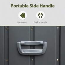 100 Gallon Outdoor Storage Deck Box Waterproof, Large Patio Storage Bin For Outside Cushions, Throw Pillows, Garden Tools, Lockable (Dark Gray)-XY769489 - Multicolor - View 3