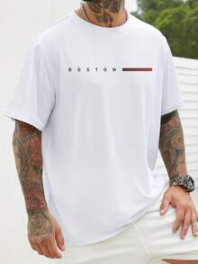 Vintage-Freizeit-T-Shirt aus 100% Baumwolle für Herren, große Größe 180g Sommer-Oberteile - Weiss - Übersicht 1
