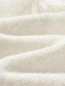 Cardigan de punto de unicolor simple para hombre con diseño de botones - Chaqueta suéter de estilo relajado - Blanco - Ver 9