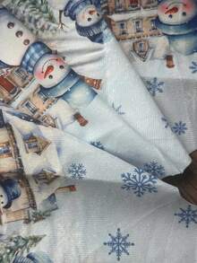 1/100件聖誕樹裙，印有聖誕老人、雪人與馴鹿圖案，包含聖誕樹、禮物盒、金邊鈴鐺、糖果棒、金星、雪花與冬青莓果設計，圓形底座，直徑60/90CM可選，適合冬季派對與居家節日裝飾，理想的聖誕樹裝飾品 - 彩色 - 查看 10