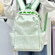 LECEY Fashion Casual Large Capacity Backpack - Green - View 4