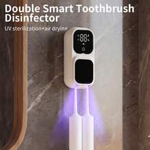 Sterilisator Sikat Gigi Sensor Pintar yang Dipasang di Dinding, Sterilisator Sikat Gigi UV dengan Sensor Inframerah Otomatis Membuka dan Menutup, Layar Digital, Tempat Sikat Gigi Anti Debu untuk Penyimpanan Kamar Mandi - MultiWarna - View 4