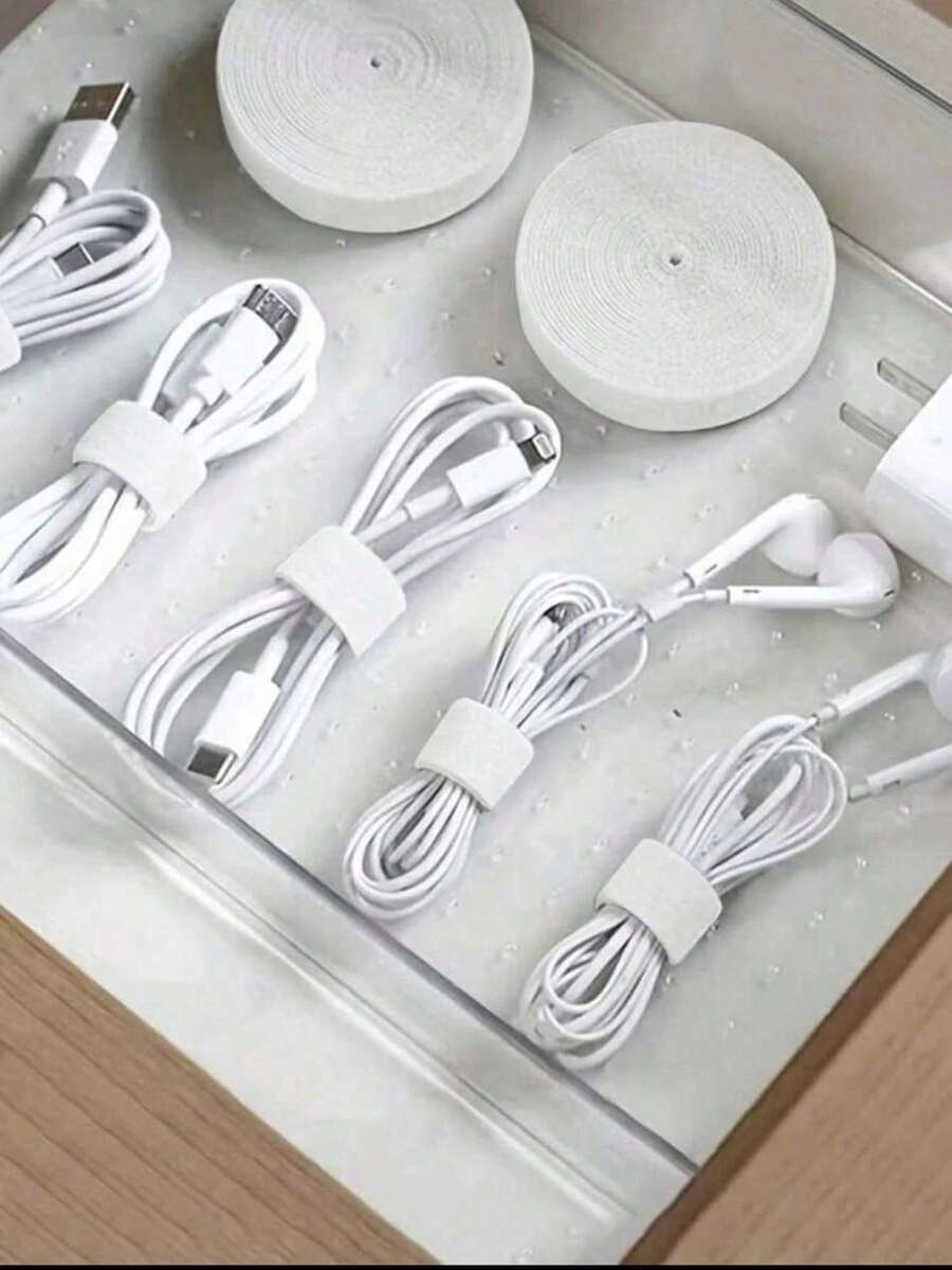1 Rollo de Bridas de Gancho y Bucle Reutilizables para Modelado de Enredaderas/Gestión de Cables, Múltiples Tamaños Disponibles, Fuertes y Duraderos, Amarre Universal para Oficina Hogar / Jardinería, Reutilizable, Ordenado y Organizado, Regreso a la Escuela, Suministros de Oficina