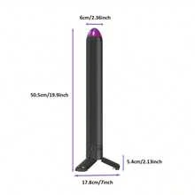 Soundbar TV Vertikal Berbentuk Roket, Desain Roket Unik dengan Lampu Ambient RGB di Bagian Atas, 5 Mode Pemutaran USB/Kartu TF/Nirkabel/AUX/OPT, Penguat Audio Nirkabel, Speaker Pengisian Daya USB - Hitam - View 6