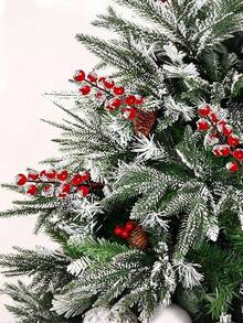 30/15/1pc-Artificial Berry Clipper Snowflake Spray Christmas Cover Wintergreen Berry Stem Stem Trunk Twigs For Christmas Tree Filler Decoration,Holiday Decorations,Wreaths,Bouquets,Handicrafts And DIY Decor,Suitable For Picking And Decorating,Holiday Handmade,Christmas Decorations,Artificial Wintergreen Red Berry Branches,Weddings,Home Gatherings,Winter Decor (Red) - Red - View 6