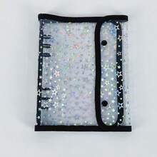 1pc A5 Star Transparent PVC Loose-Leaf Binder, Waterproof Budget Planner Notebook, Loose-Leaf Storage Album, Sticker Book, Card Holder, Suitable For Small Cards, Postcards, Back To School Supplies, School Stationery,Card Holder - A - View 9
