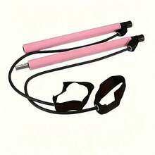 Pilates Rods And Resistance Ropes - Suitable For Men And Women, Home Gym, Yoga, Squats, Full Body Shaping, Lightweight And Easy To Assemble, Portable Fitness Accessory. - Pink - View 6