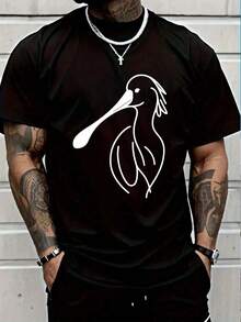 Men T-Shirts - 黑色 - 查看 1