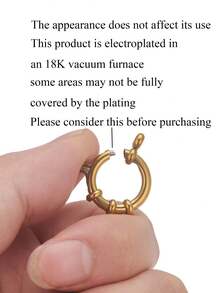 1pc 304 Stainless Steel 18K Gold Plated Round Spring Lobster Clasp Necklace Bracelet Connector DIY Jewelry Making Accessories, For Making Necklaces And Bracelets - Spring Buckle - View 7