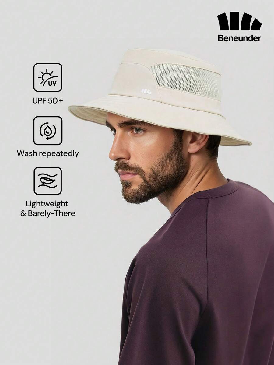 Sombrero de pescador para hombre Beneunder para exteriores, transpirable y de protección solar TS730 - Beis - Ver 1