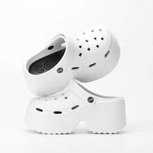 Zapatos de Jardín con Suela Gruesa para Mujer Primavera 2026, Zapatos de Verano para Exterior, Moda, Fiesta, Reunión, Todas las Estaciones, Zapatos de Playa EVA con Diseño de Dibujos Animados Lindos, Antideslizantes y Anti-Olor - Beis - Ver 7