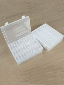 1 pezzo Scatola di stoccaggio in plastica resistente con 30 scomparti e piccoli contenitori, organizer trasparente per gioielli e piccoli oggetti, soluzione per la casa, scatola di stoccaggio multifunzione con chiusura a scatto resistente, adatta per uso domestico e in dormitorio, scatola per gioielli, forniture per cucito fatto a mano - Multicolore - Visualizzare 12