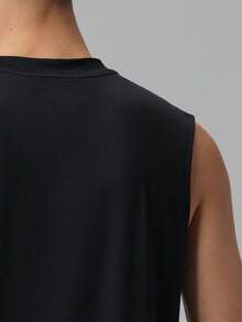 Jordan Men's Basketball Player Graphic Print Crew Neck Sports Tank Top - Black - View 5