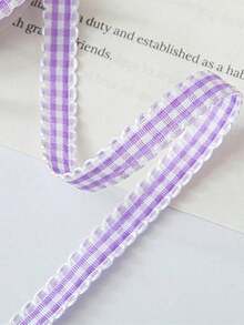 10 Yards 10mm Wavy Edge Plaid Ribbon, Used For Home, Wedding, Christmas, Valentine's Day Decoration Bows And Ribbons, DIY Gift Wrapping - Multicolor - View 16