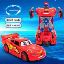 Xe đồ chơi robot ô tô điện 2 trong 1 tự biến hình, di chuyển đa hướng biểu diễn, tự quay đầu khi gặp vật cản, hiệu ứng âm thanh ánh sáng và nhạc, xe thể thao biến hình tức thì thành robot mecha, chất liệu nhựa bền, nhiều kiểu dáng và màu sắc, quà tặng đồ chơi điện cho trẻ em (yêu cầu 3 pin AA) - Nhiều màu - Xem 12