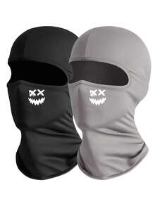 1pc/2pcs Unisex Printed Balaclava Face Mask UV Protection Windproof Scarf, Suitable For Hiking, Climbing, Fishing And Cycling - Style L - View 2