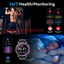 Hwagol 1.53 Inch Women's Smart Watch For Men Women (Answer/Make Calls) Men's Smart Watch With Sport Mode, Sleep Tracker, Pedometer,Custom Wallpaper Fitness Tracke Smartwatch Compatible Android IOS 410 MAh BatteryDK68 - Grey - View 5