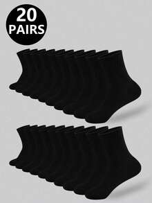 5/10/20 Pairs Unisex Casual Sports Socks, Suitable For Daily Indoor And Outdoor Wear - Multicolor - View 10