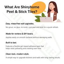 shiny home 10 tấm gạch ốp tường dán tự dính hình lục giác vân đá cẩm thạch, chống nước và chịu nhiệt, tấm ốp tường bếp tự dính lý tưởng cho nhà bếp, phòng tắm, xe RV; có màu đỏ, xanh lá và be - màu xanh lá - Xem 8