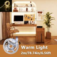 10m/5m/3 Meters/2m/1m, Smart Easy Install White USB-LED Button Switch Light Strip, With Switch - Multi-Functional And Cuttable, LED Light Strip, USB Powered, With Button Control, Warm White, Bedroom, Closet, Kitchen Cabinet Decoration Easy Installation, Bedroom LED Light Perfect Fit, Great For TV Backlight, Bedroom, Living Room Decoration, Office Desk Accessories, Travel, Camping, Party And Birthday Gifts, Living Room Light - White - View 11