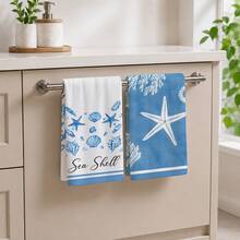 2/4/6pcs/Set, Lap Piring, Lap Dapur, Lap Tangan Kamar Mandi Tema Kartun Laut Modern, Lap Tangan Lembut, Desain Bintang Laut dan Kerang, Dapat Dicuci dengan Mesin, Lap Tangan Persegi Panjang, Cocok untuk Perlengkapan Pesta Pantai, Hadiah Rumah untuk Ibu, Hadiah Pesta Rumah Baru, Kain Pembersih Dapur yang Dapat Digunakan Kembali untuk Dekorasi Dapur Rumah - MultiWarna - View 6