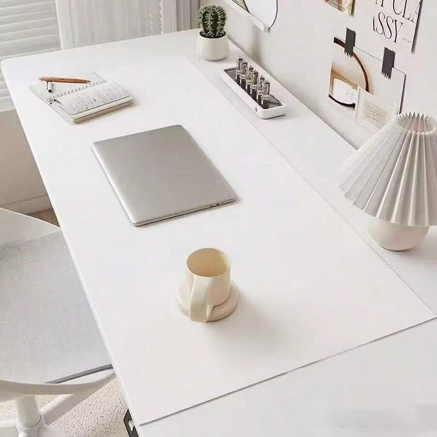 Large PU Leather Desk Mat, Waterproof & Oil-Resistant Desktop Protector, Anti-Slip Keyboard & Mouse Pad, Suitable For Work, Study, Gaming - Leather - View 1