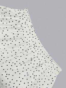 Women's Spring/Summer White Small Polka Dot Lace Trim Layered Cake Skirt, Gentle Style Commute & Travel Skirt - White - View 7