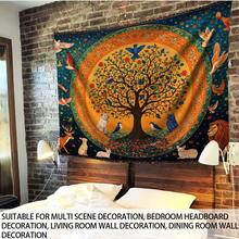 One "Tree Of Life" Tapestry Designed To Create A Soothing Atmosphere; Suitable For Use As A Bedroom Headboard Backdrop, Dorm Or Rental Decor, Hostel Styling, A Background For Live Streaming Or Photography, Sofa Decoration, Or As A Gift. - Multicolor - View 8