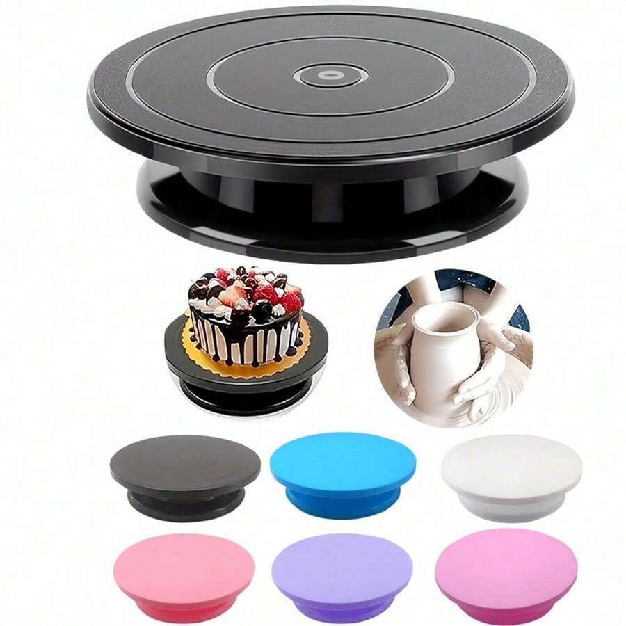 SikeSike 1 pezzo Ruota rotante da 11 pollici per intaglio, Tavolo rotante per torte, Tavolo rotante per pittura, Tavolo rotante leggero per verniciatura a spruzzo, Perfetto per ruotare gli oggetti durante la pittura, Opere d'arte creative, Decorazione di torte, Composizione floreale, Modellismo e altri progetti fai-da-te, Disponibile in più colori