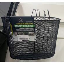 Tool-Free Hanging Large Capacity Cargo Carrier, Sturdy Iron Bicycle Storage Basket For Commuting & Grocery Shopping Premium Black Metal Mesh Front Bike Basket, - Black - View 8