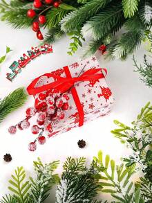 30/15/1pc-Artificial Berry Clipper Snowflake Spray Christmas Cover Wintergreen Berry Stem Stem Trunk Twigs For Christmas Tree Filler Decoration,Holiday Decorations,Wreaths,Bouquets,Handicrafts And DIY Decor,Suitable For Picking And Decorating,Holiday Handmade,Christmas Decorations,Artificial Wintergreen Red Berry Branches,Weddings,Home Gatherings,Winter Decor (Red) - Red - View 7