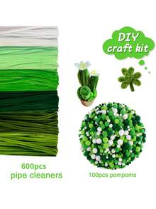 Tallos de chenilla suaves y flexibles con pompones, limpiapipas de colores mezclados para manualidades DIY, diseñados para uso artístico profesional - Serie Amarilla - Ver 14