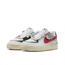 Nike Air Force 1 輕盈舒適百搭簡約防滑厚底板鞋女款 白紅黑 - 白紅黑 - 查看 3
