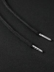 1 Men's Hoodie: Cotton-Polyester Blend, Exquisite Print, Suitable For Outdoor Use In Autumn And Winter. - 黑色 - 查看 3