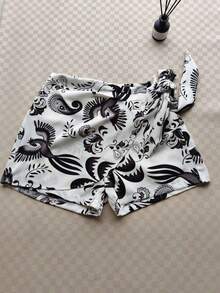 Women's Solid Color Shorts - Bird Black 2 - View 1