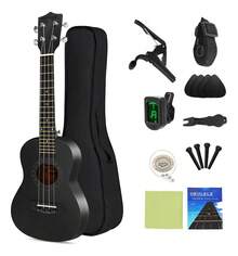 Foco My Lord FG880 Mahogany Concert Ukulele, 23" For Beginners With Accessory Pack - 黑色 - 查看 1