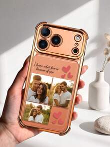1pc Customized Orange Phone Case, Supports Personalized Photos, Suitable For Friends, Couples And Families. Compatible With Upgraded 17 Pro Max/Air/17 Pro/16 Pro Max/15 Pro Max/14 Pro Max Full-Body Camera Protection, Matte Semi-Transparent Anti-Fall Anti-Scratch Ultra-Thin Shell, Military-Grade Protection, An Ideal Gift For Family - Orange - View 5