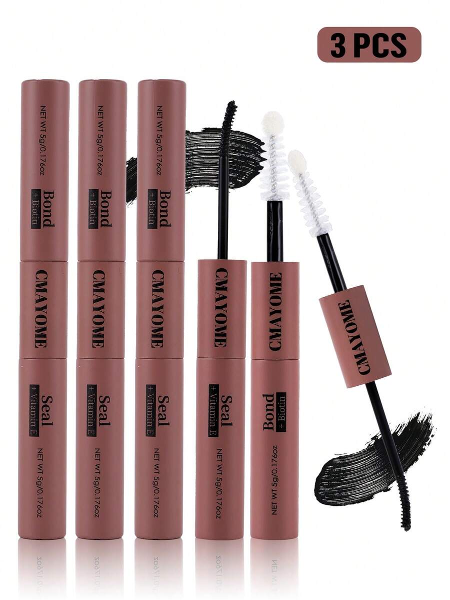 [72-Hour Strong Hold] 1/2/3/4/5/6pcs Hypoallergenic 2-In-1 Eyelash Glue & Sealer | 72-Hour Strong Hold, Latex-Free, Waterproof | Suitable For DIY Cluster False Eyelashes, Home False Eyelash Makeup Tools | Mixed Black Eyelash Extension Glue