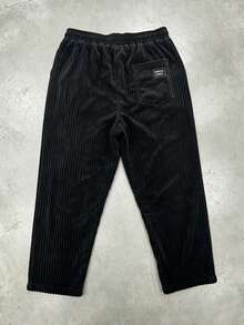 Plus Size Men's Thick Corduroy Long Pants, Comfortable Texture, Minimalist Label Decoration On Back Pocket, Suitable For Casual, Sports, Work Commute - Black - View 7