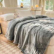 1 pezzo Coperta in pile soffice con motivo fiocco di neve, stile lussuoso, coperta da letto per camera da letto per tutte le stagioni, coperta per divano, coperta per riposino in ufficio, coperta per aereo - Grigio Scuro - Visualizzare 5